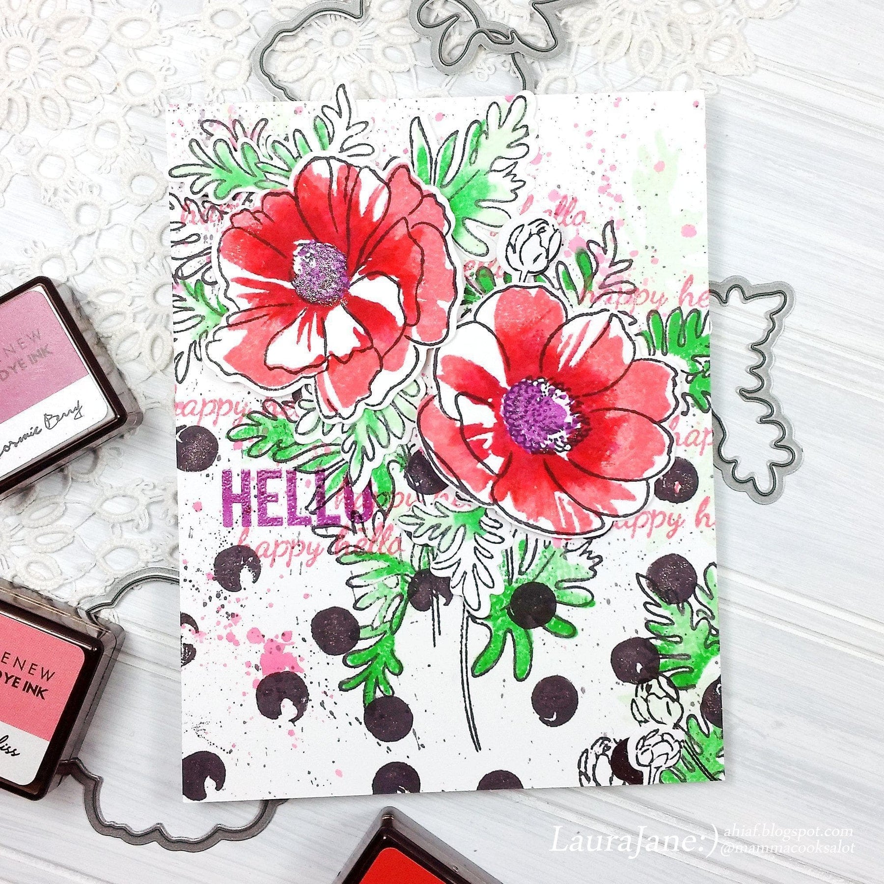 Abilityone Stamp Build Build-A-Flower: Anemone Coronaria Layering Stamp & Die Set | Altenew