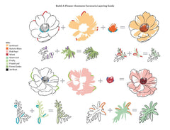 Altenew Build-A-Flower Set Build-A-Flower: Anemone Coronaria Layering Stamp & Die Set