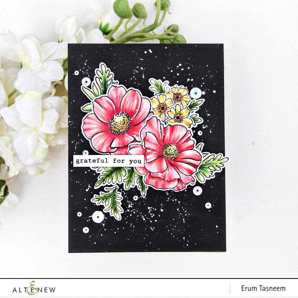 Abilityone Stamp Build Build-A-Flower: Anemone Coronaria Layering Stamp & Die Set | Altenew