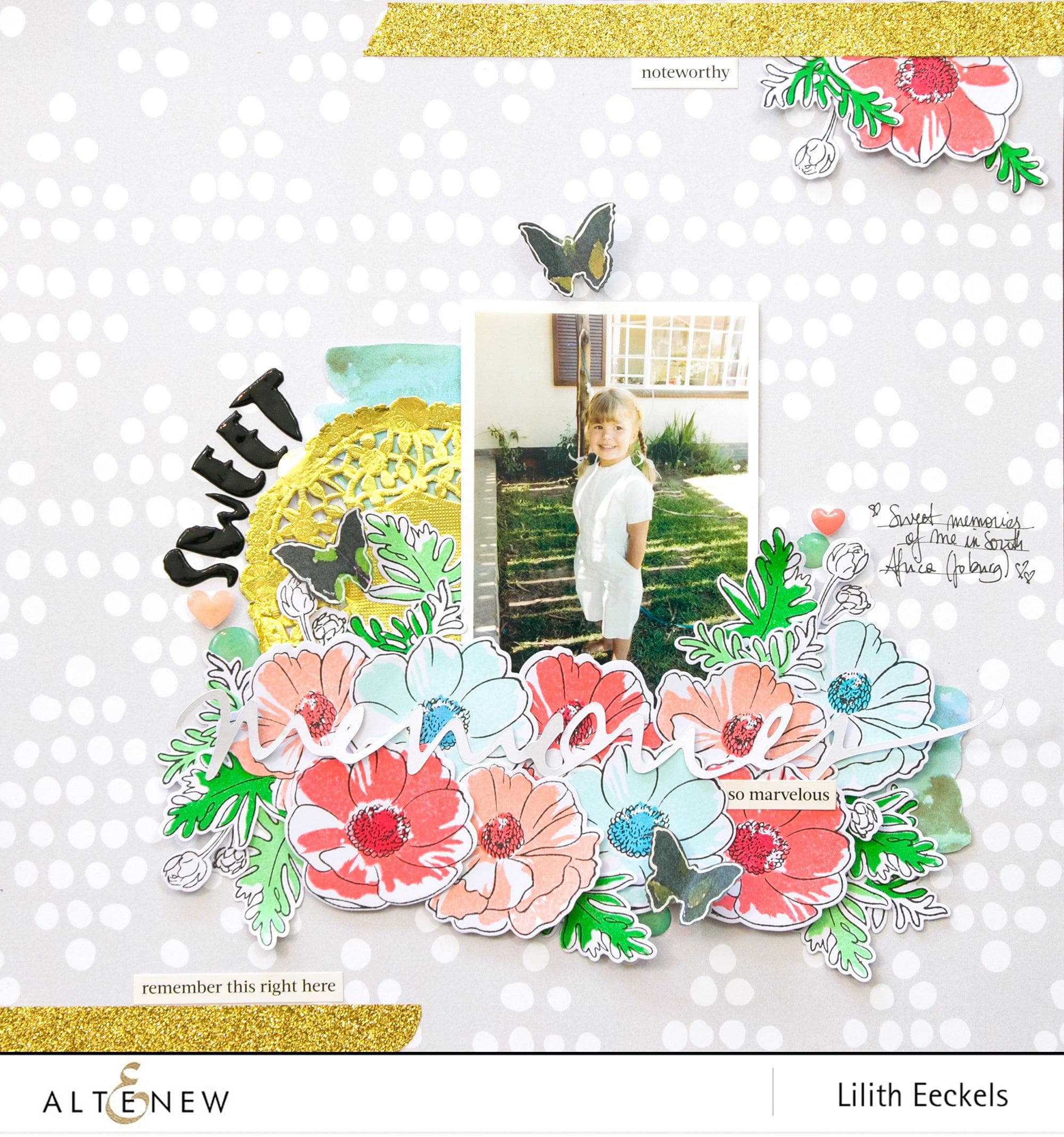 Build-A-Flower: Anemone Coronaria Layering Stamp & Die Set | Altenew