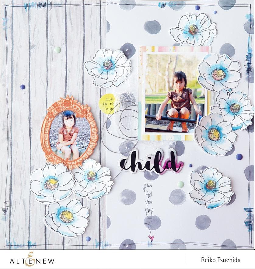 Altenew Build-A-Flower Set Build-A-Flower: Anemone Coronaria Layering Stamp & Die Set