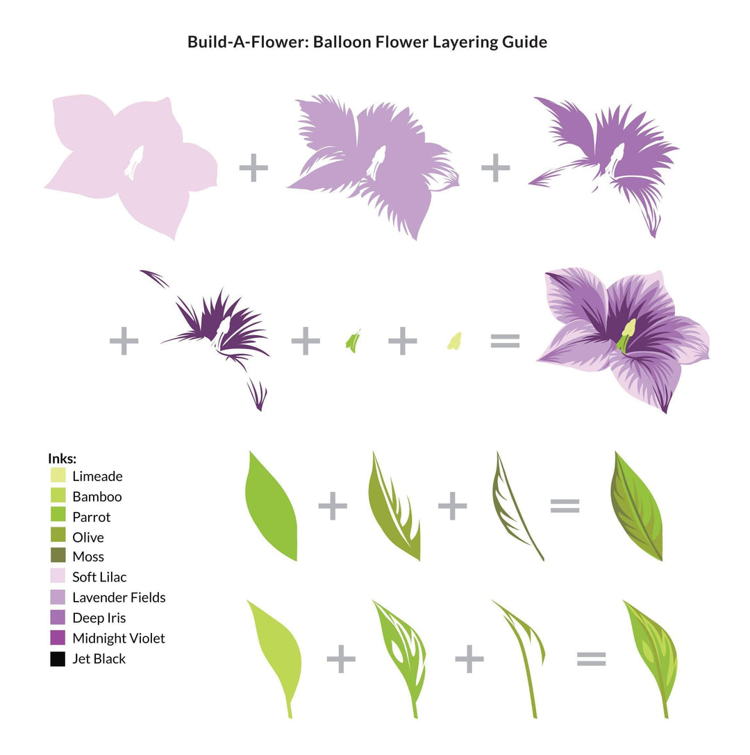 Altenew Build-A-Flower Set Build-A-Flower: Balloon Flower Layering Stamp & Die Set