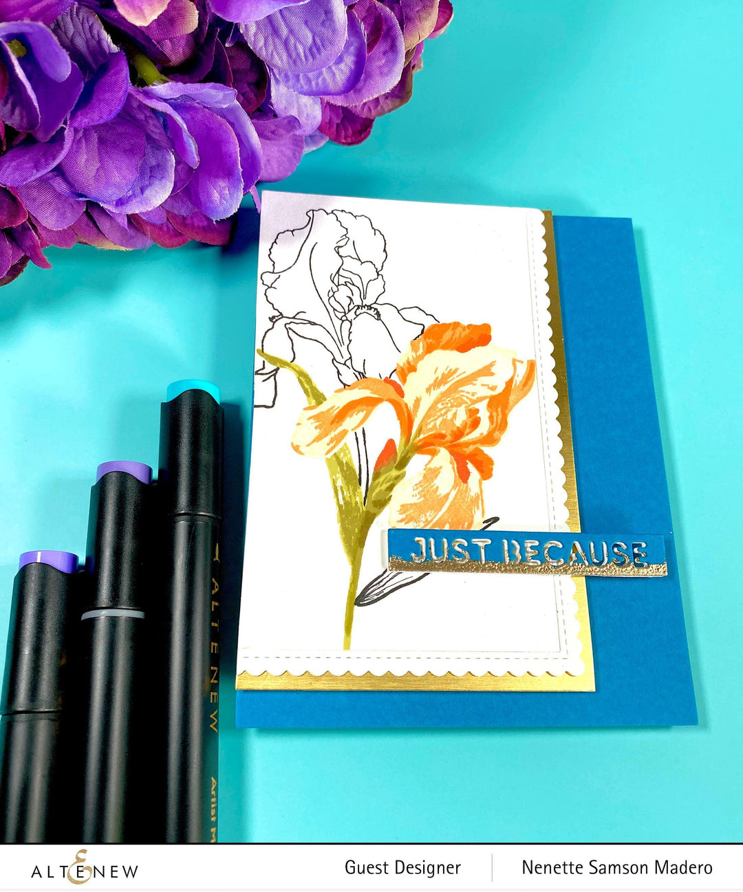 Altenew Build-A-Flower Set Build-A-Flower: Bearded Iris Layering Stamp & Die Set