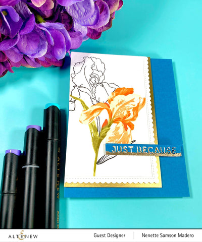 Altenew Build-A-Flower Set Build-A-Flower: Bearded Iris Layering Stamp & Die Set