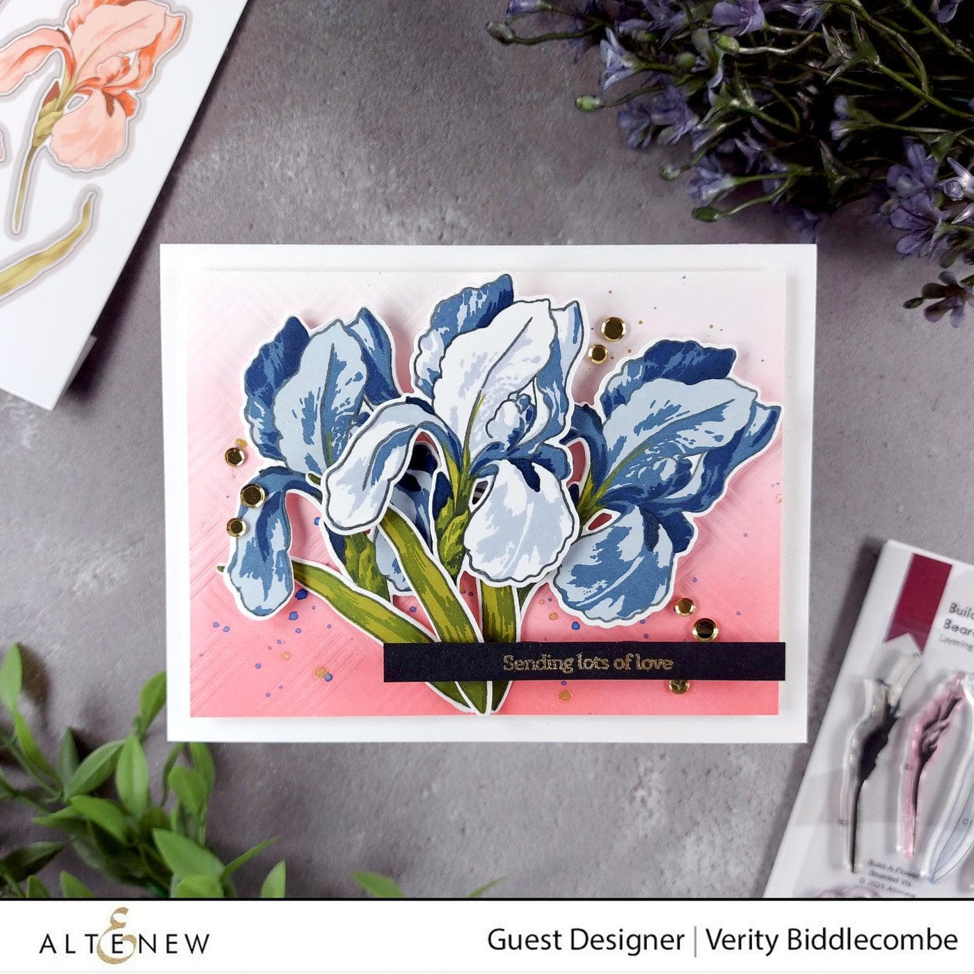 Altenew Build-A-Flower Set Build-A-Flower: Bearded Iris Layering Stamp & Die Set