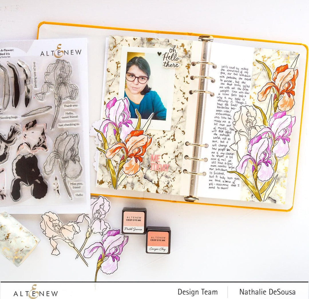 Altenew Build-A-Flower Set Build-A-Flower: Bearded Iris Layering Stamp & Die Set