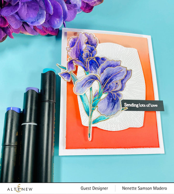 Altenew Build-A-Flower Set Build-A-Flower: Bearded Iris Layering Stamp & Die Set