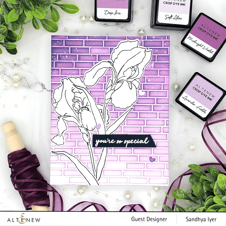 Altenew Build-A-Flower Set Build-A-Flower: Bearded Iris Layering Stamp & Die Set