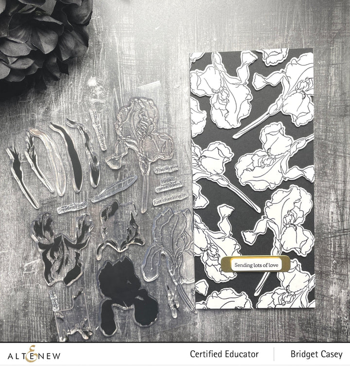 Altenew Build-A-Flower Set Build-A-Flower: Bearded Iris Layering Stamp & Die Set