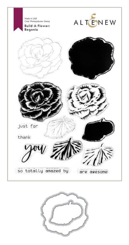 Altenew Build-A-Flower Set Build-A-Flower: Begonia Layering Stamp & Die Set