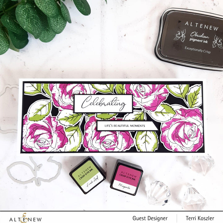 Altenew Build-A-Flower Set Build-A-Flower: Bellaroma Hybrid Tea Rose Layering Stamp & Die Set