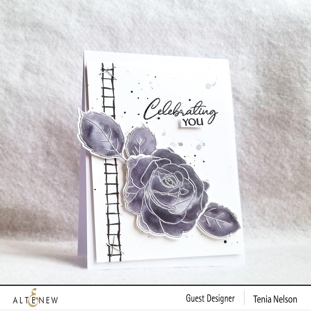 Altenew Build-A-Flower Set Build-A-Flower: Bellaroma Hybrid Tea Rose Layering Stamp & Die Set