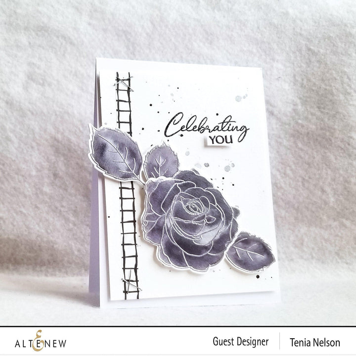 Altenew Build-A-Flower Set Build-A-Flower: Bellaroma Hybrid Tea Rose Layering Stamp & Die Set