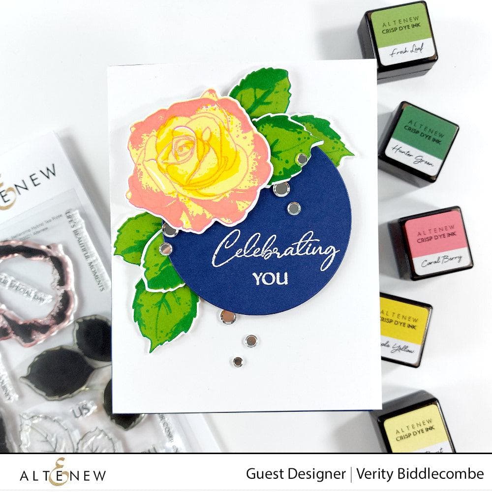 Altenew Build-A-Flower Set Build-A-Flower: Bellaroma Hybrid Tea Rose Layering Stamp & Die Set