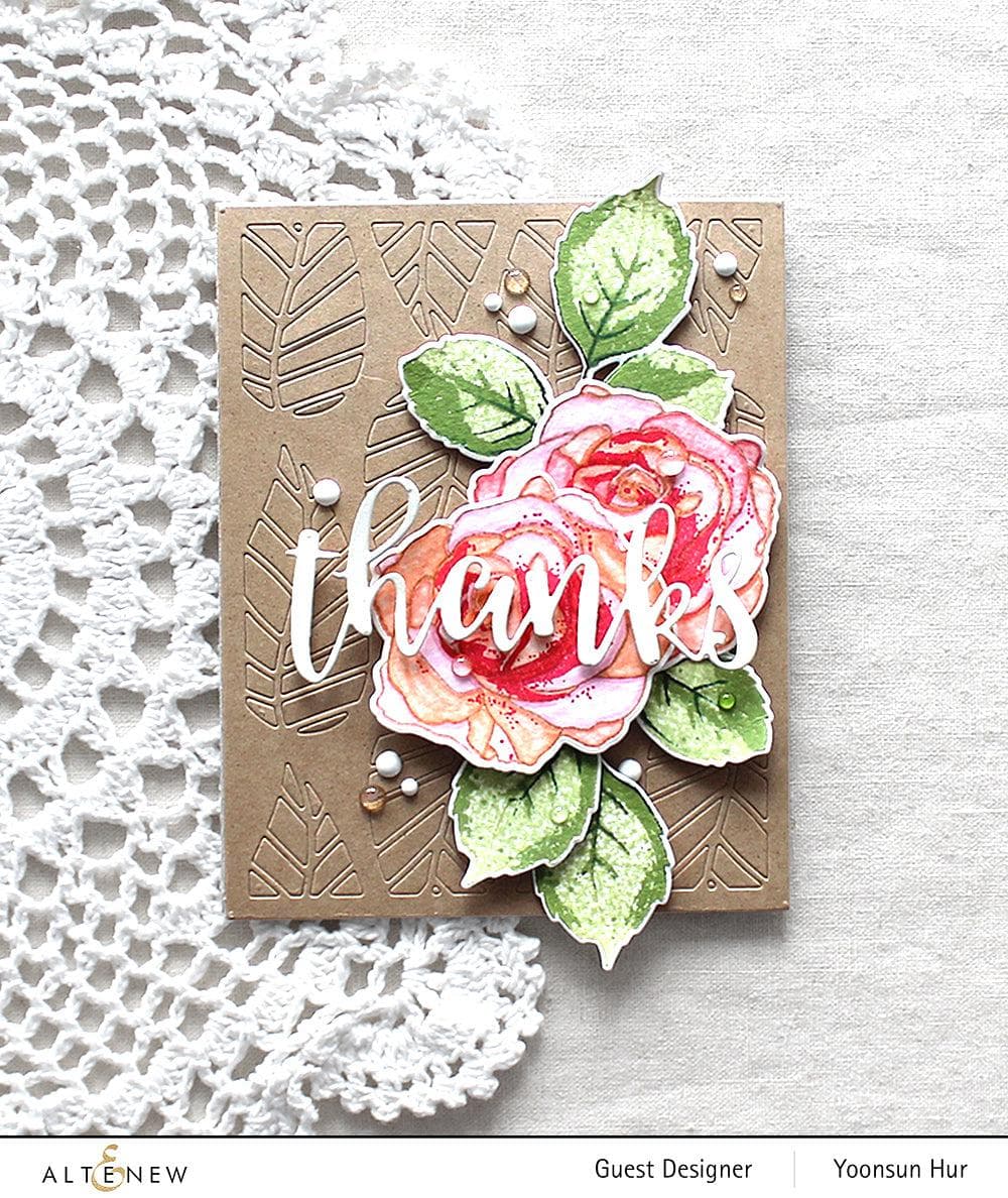 Altenew Build-A-Flower Set Build-A-Flower: Bellaroma Hybrid Tea Rose Layering Stamp & Die Set