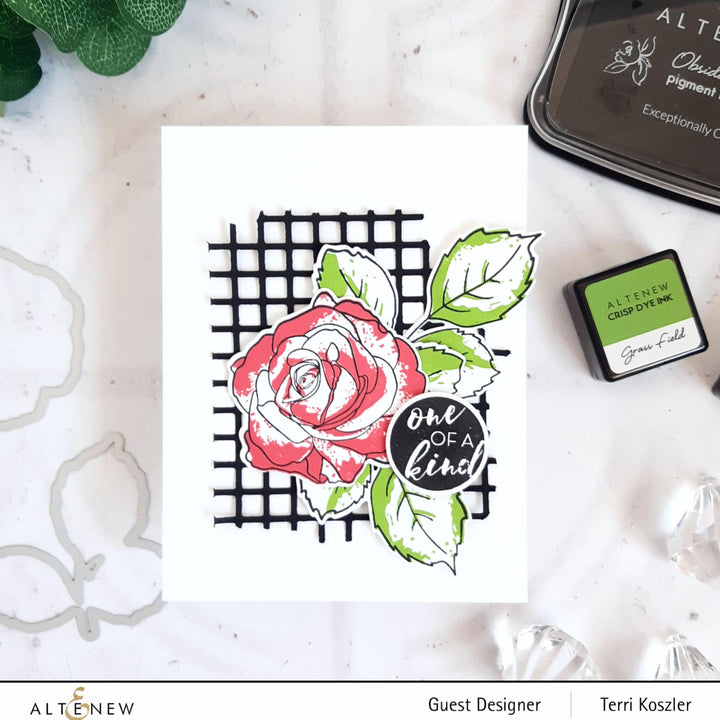 Altenew Build-A-Flower Set Build-A-Flower: Bellaroma Hybrid Tea Rose Layering Stamp & Die Set