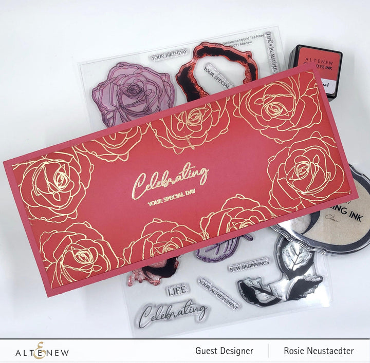 Altenew Build-A-Flower Set Build-A-Flower: Bellaroma Hybrid Tea Rose Layering Stamp & Die Set