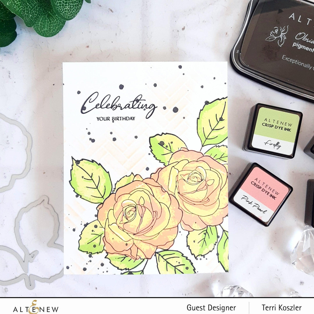 Altenew Build-A-Flower Set Build-A-Flower: Bellaroma Hybrid Tea Rose Layering Stamp & Die Set