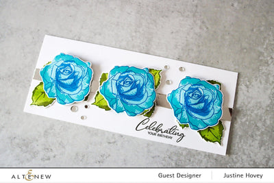 Altenew Build-A-Flower Set Build-A-Flower: Bellaroma Hybrid Tea Rose Layering Stamp & Die Set