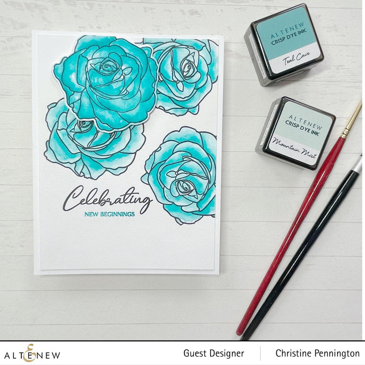 Altenew Build-A-Flower Set Build-A-Flower: Bellaroma Hybrid Tea Rose Layering Stamp & Die Set