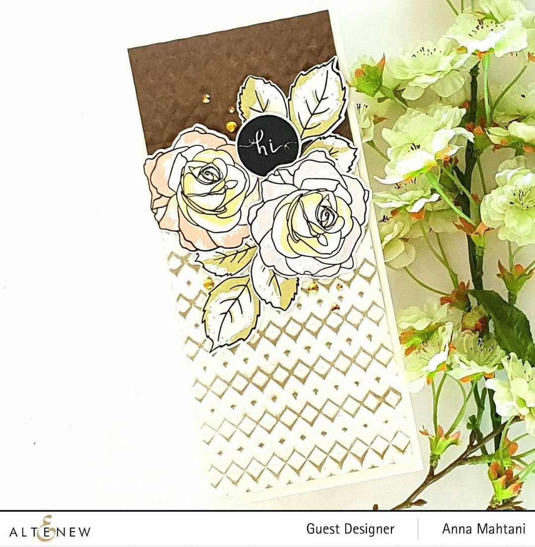 Altenew Build-A-Flower Set Build-A-Flower: Bellaroma Hybrid Tea Rose Layering Stamp & Die Set