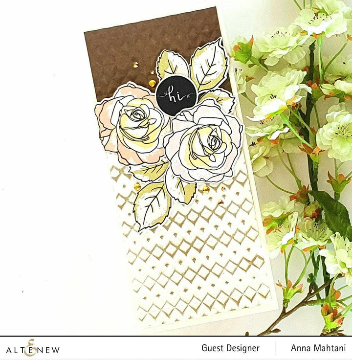 Altenew Build-A-Flower Set Build-A-Flower: Bellaroma Hybrid Tea Rose Layering Stamp & Die Set