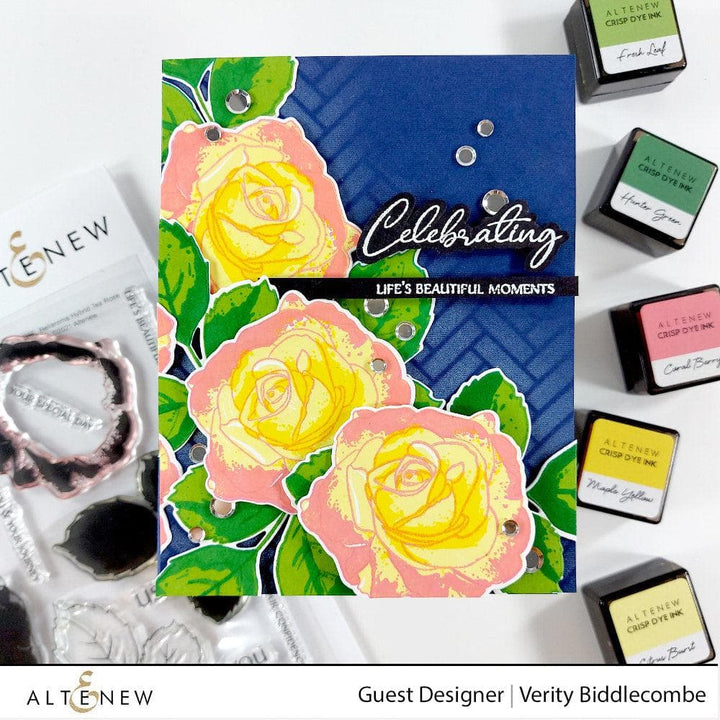 Altenew Build-A-Flower Set Build-A-Flower: Bellaroma Hybrid Tea Rose Layering Stamp & Die Set