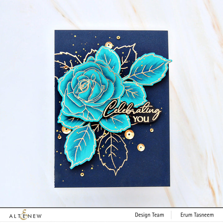 Altenew Build-A-Flower Set Build-A-Flower: Bellaroma Hybrid Tea Rose Layering Stamp & Die Set