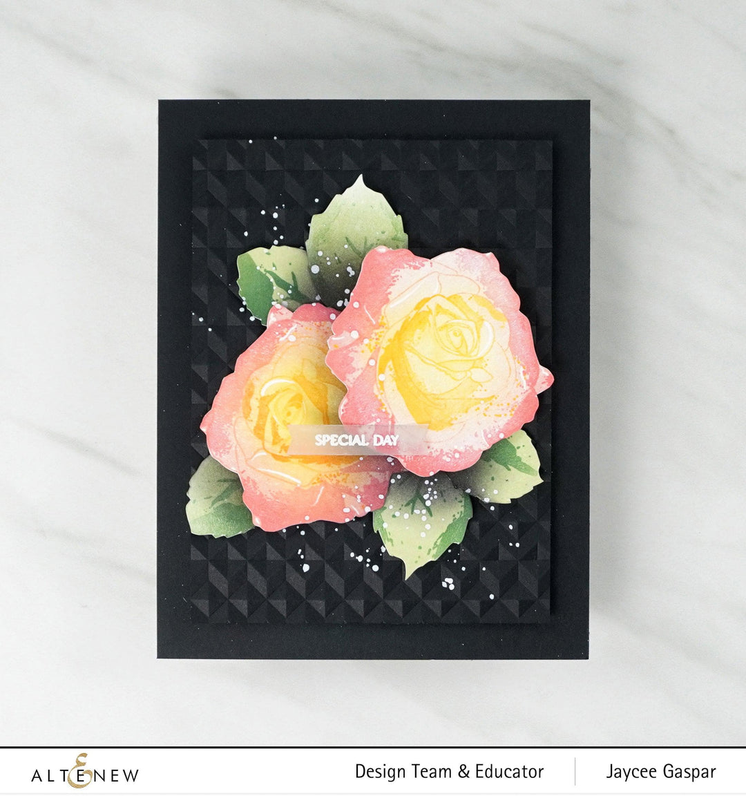 Altenew Build-A-Flower Set Build-A-Flower: Bellaroma Hybrid Tea Rose Layering Stamp & Die Set