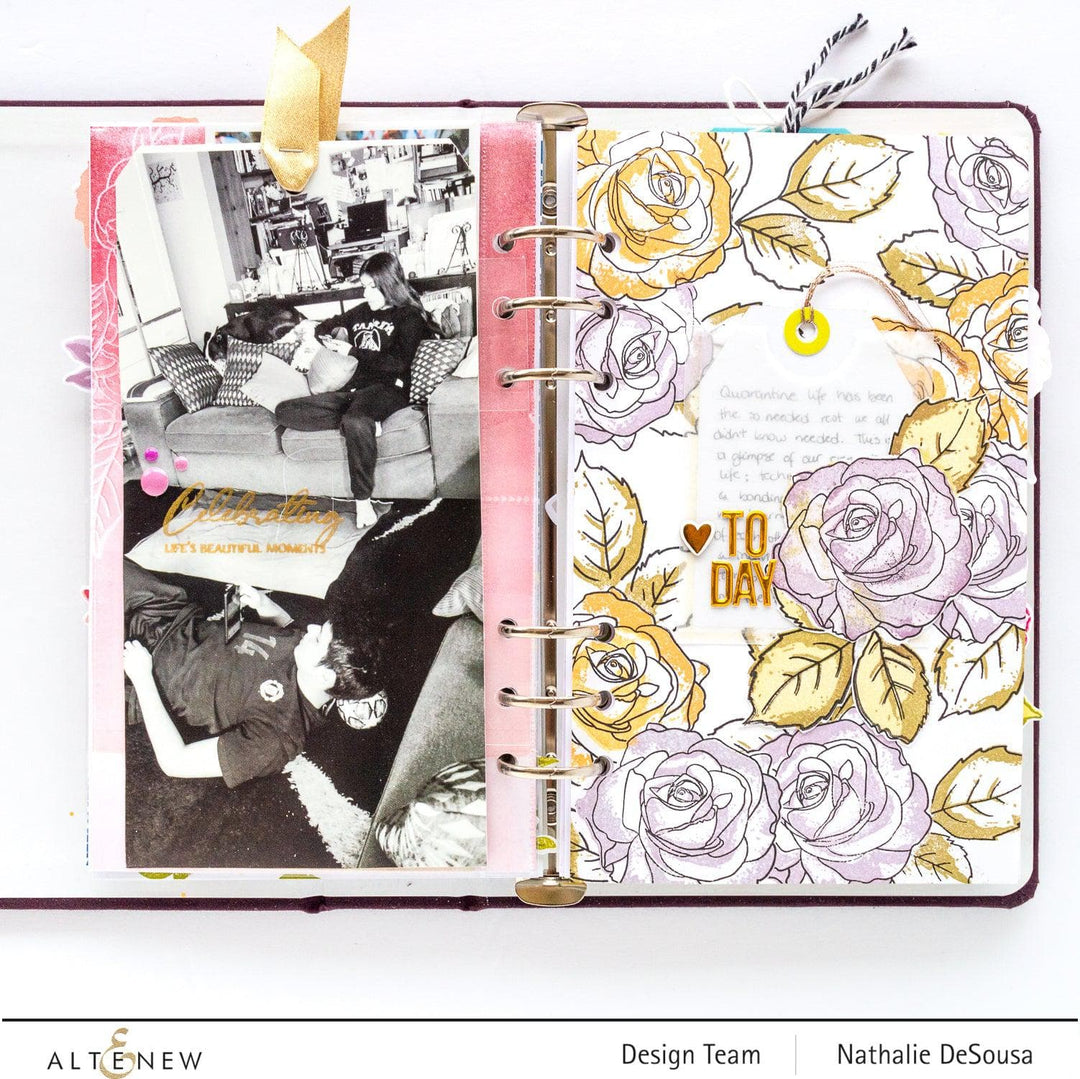 Altenew Build-A-Flower Set Build-A-Flower: Bellaroma Hybrid Tea Rose Layering Stamp & Die Set