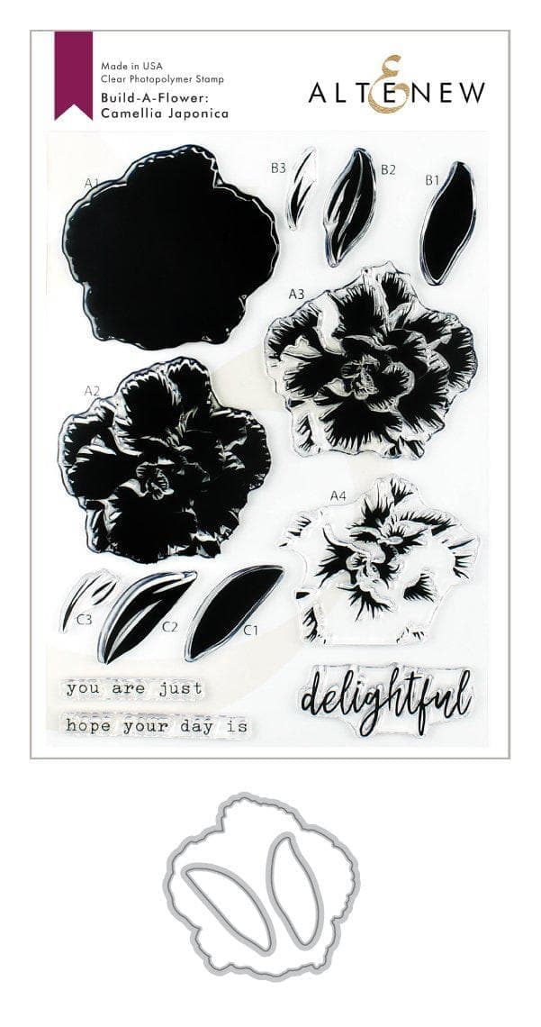 Build-A-Flower: Camellia Japonica Layering Stamp & Die Set | Altenew