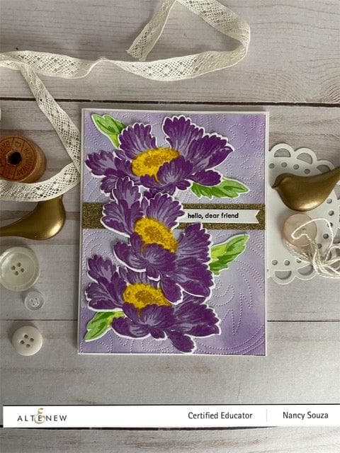 Altenew Build-A-Flower Set Build-A-Flower: Candystripe Cosmos Layering Stamp & Die Set