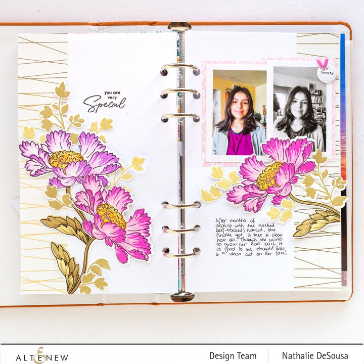 Altenew Build-A-Flower Set Build-A-Flower: Candystripe Cosmos Layering Stamp & Die Set