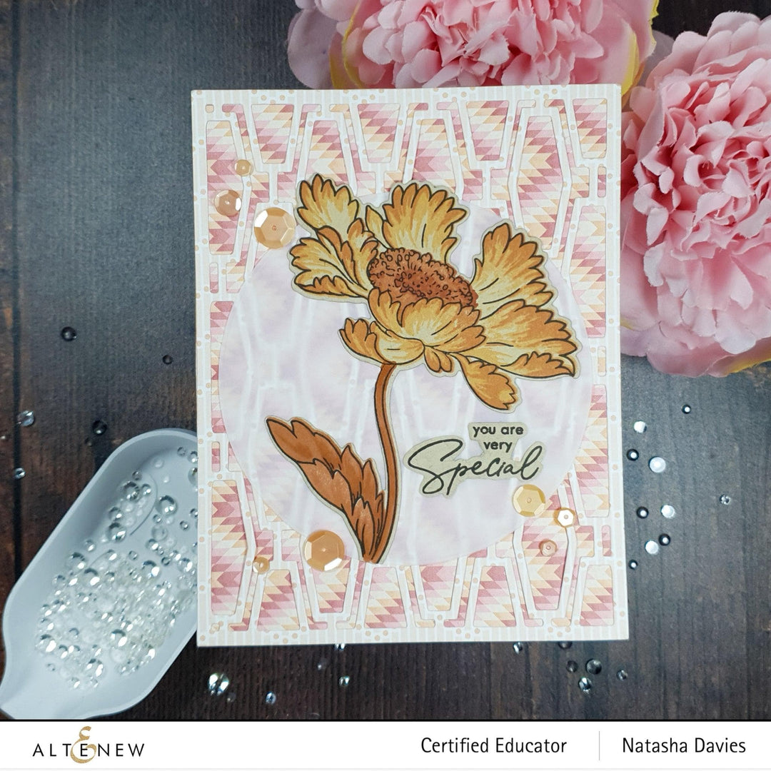 Altenew Build-A-Flower Set Build-A-Flower: Candystripe Cosmos Layering Stamp & Die Set