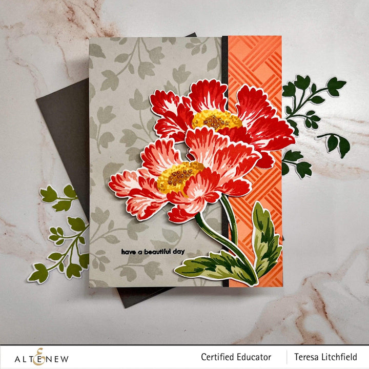 Altenew Build-A-Flower Set Build-A-Flower: Candystripe Cosmos Layering Stamp & Die Set