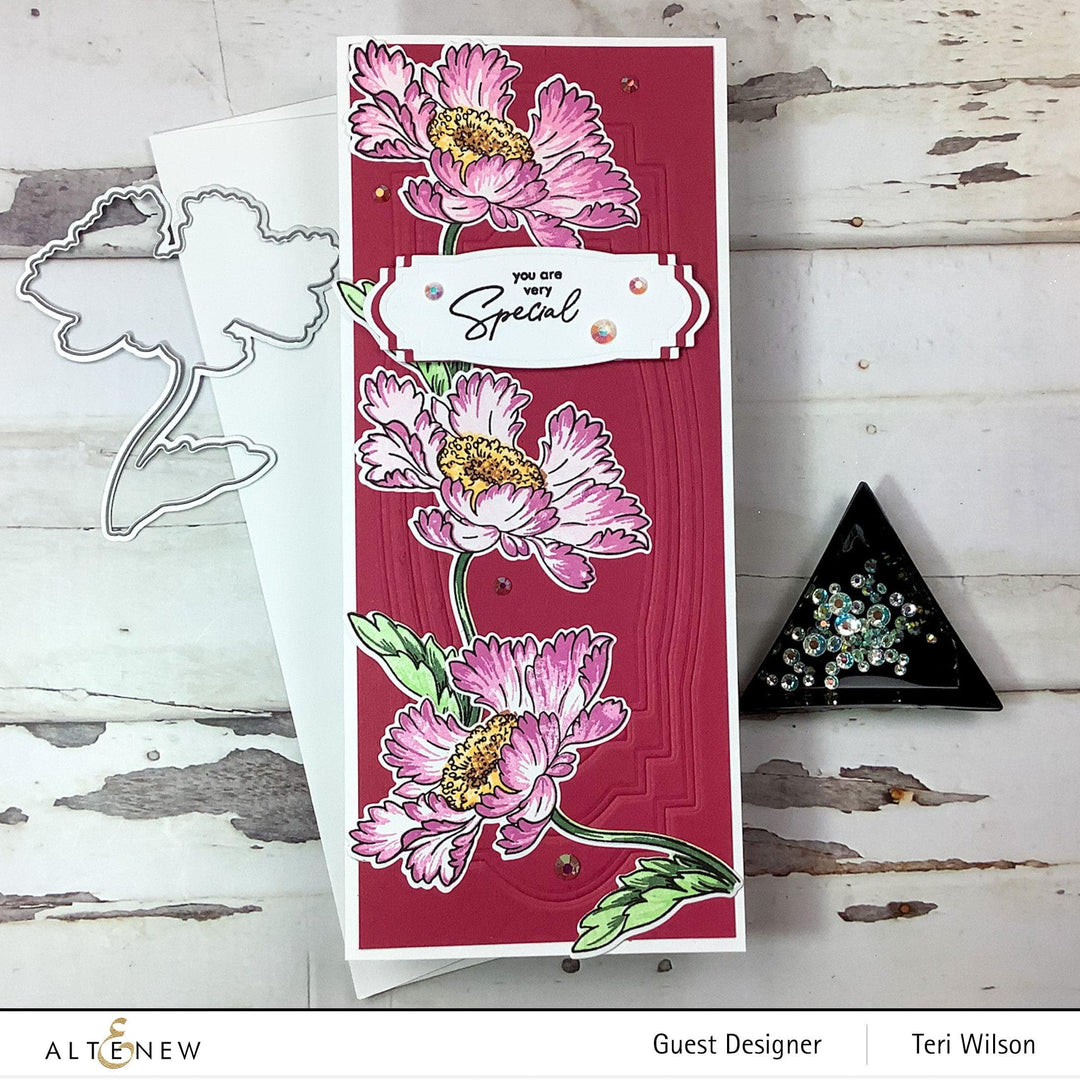 Altenew Build-A-Flower Set Build-A-Flower: Candystripe Cosmos Layering Stamp & Die Set