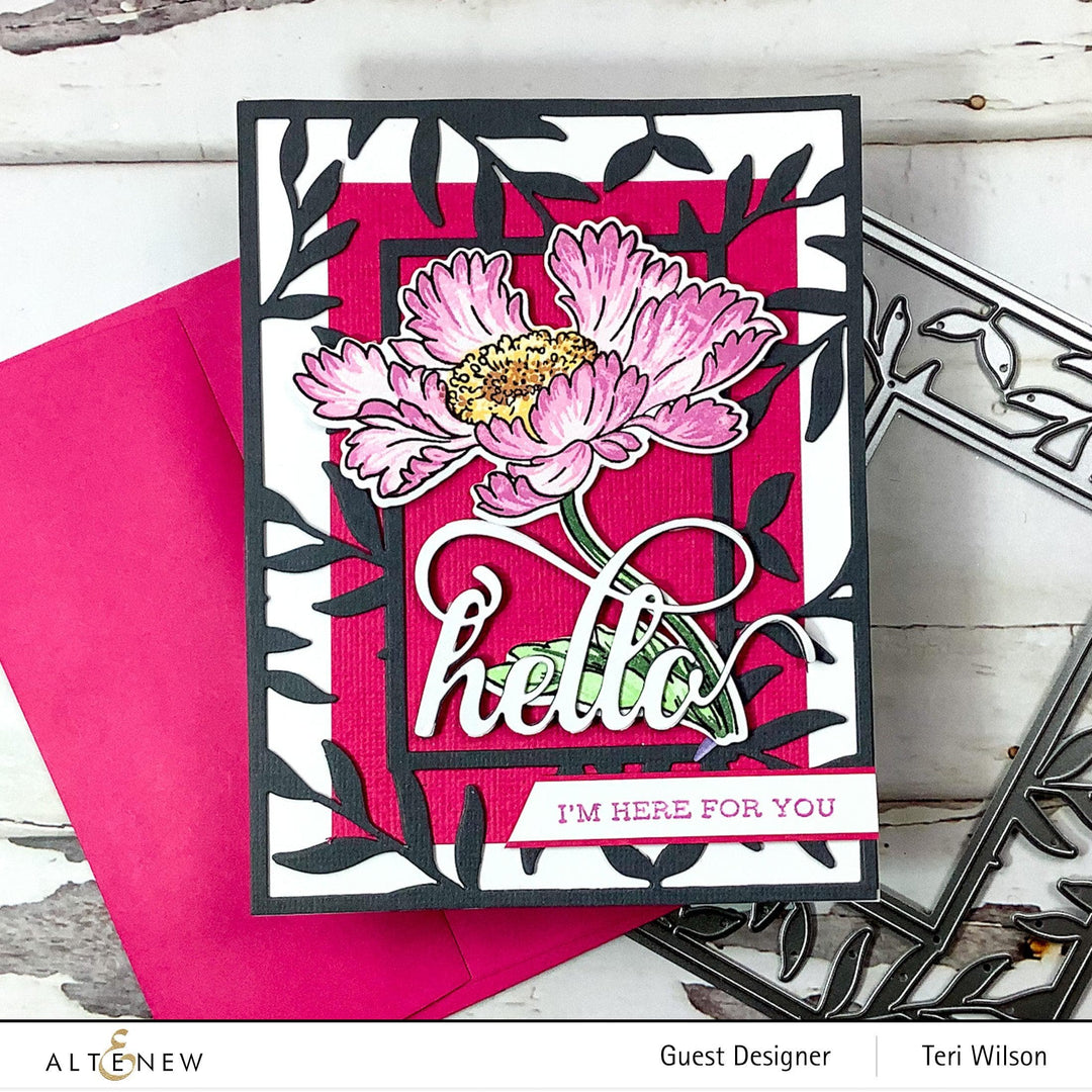 Altenew Build-A-Flower Set Build-A-Flower: Candystripe Cosmos Layering Stamp & Die Set