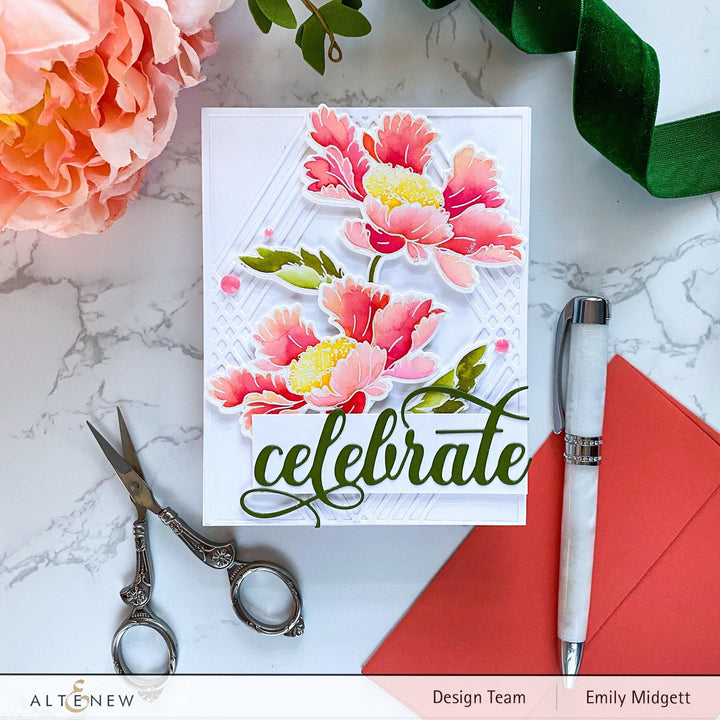 Altenew Build-A-Flower Set Build-A-Flower: Candystripe Cosmos Layering Stamp & Die Set