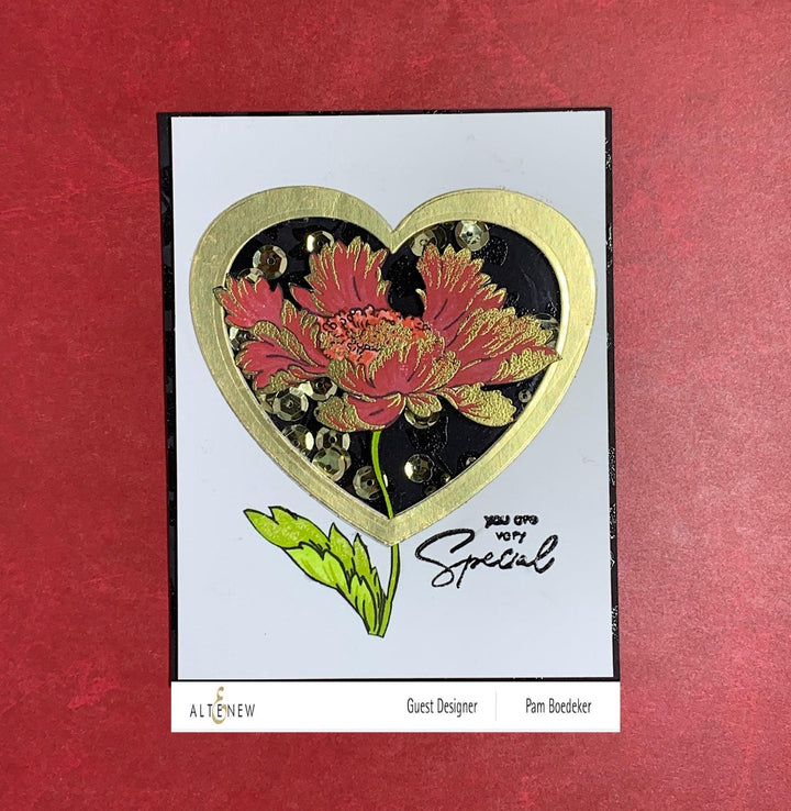 Altenew Build-A-Flower Set Build-A-Flower: Candystripe Cosmos Layering Stamp & Die Set