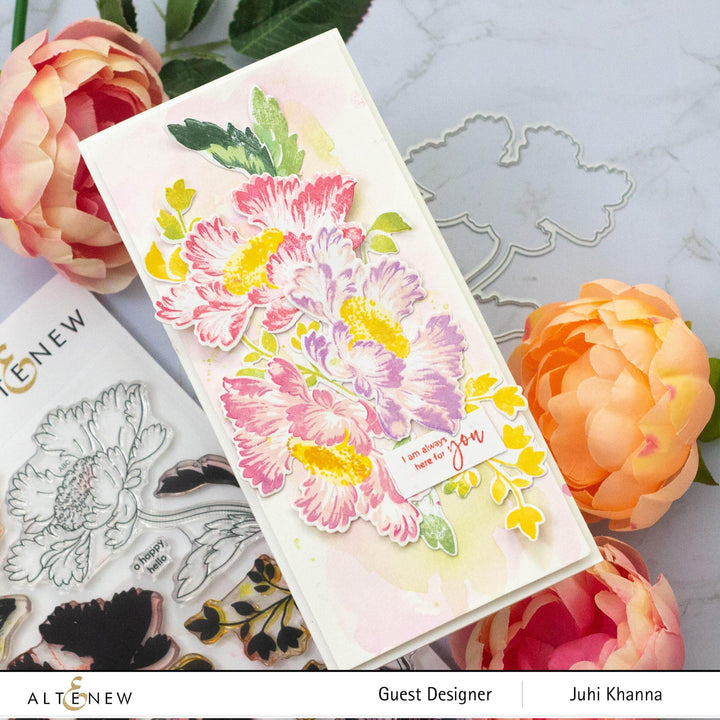 Altenew Build-A-Flower Set Build-A-Flower: Candystripe Cosmos Layering Stamp & Die Set