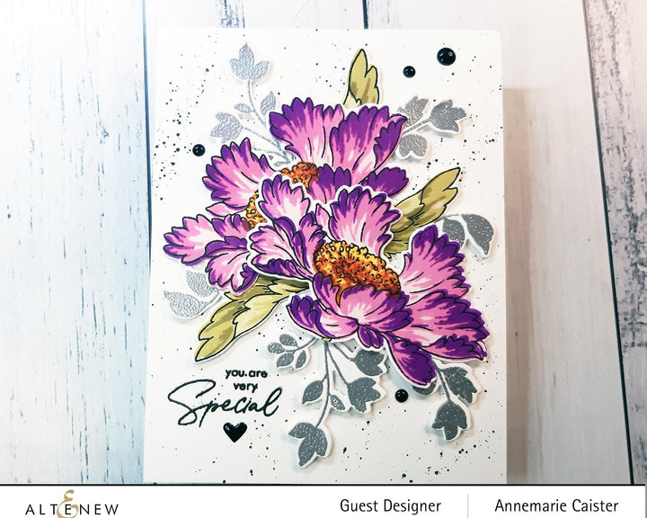 Altenew Build-A-Flower Set Build-A-Flower: Candystripe Cosmos Layering Stamp & Die Set