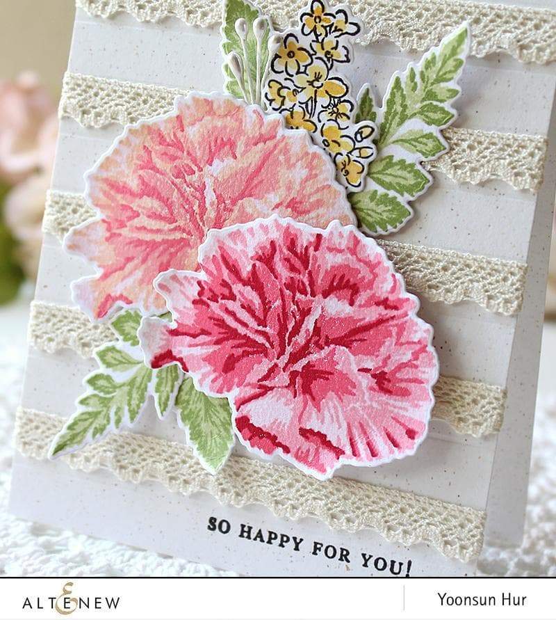 Altenew Build-A-Flower Set Build-A-Flower: Carnation Layering Stamp & Die Set