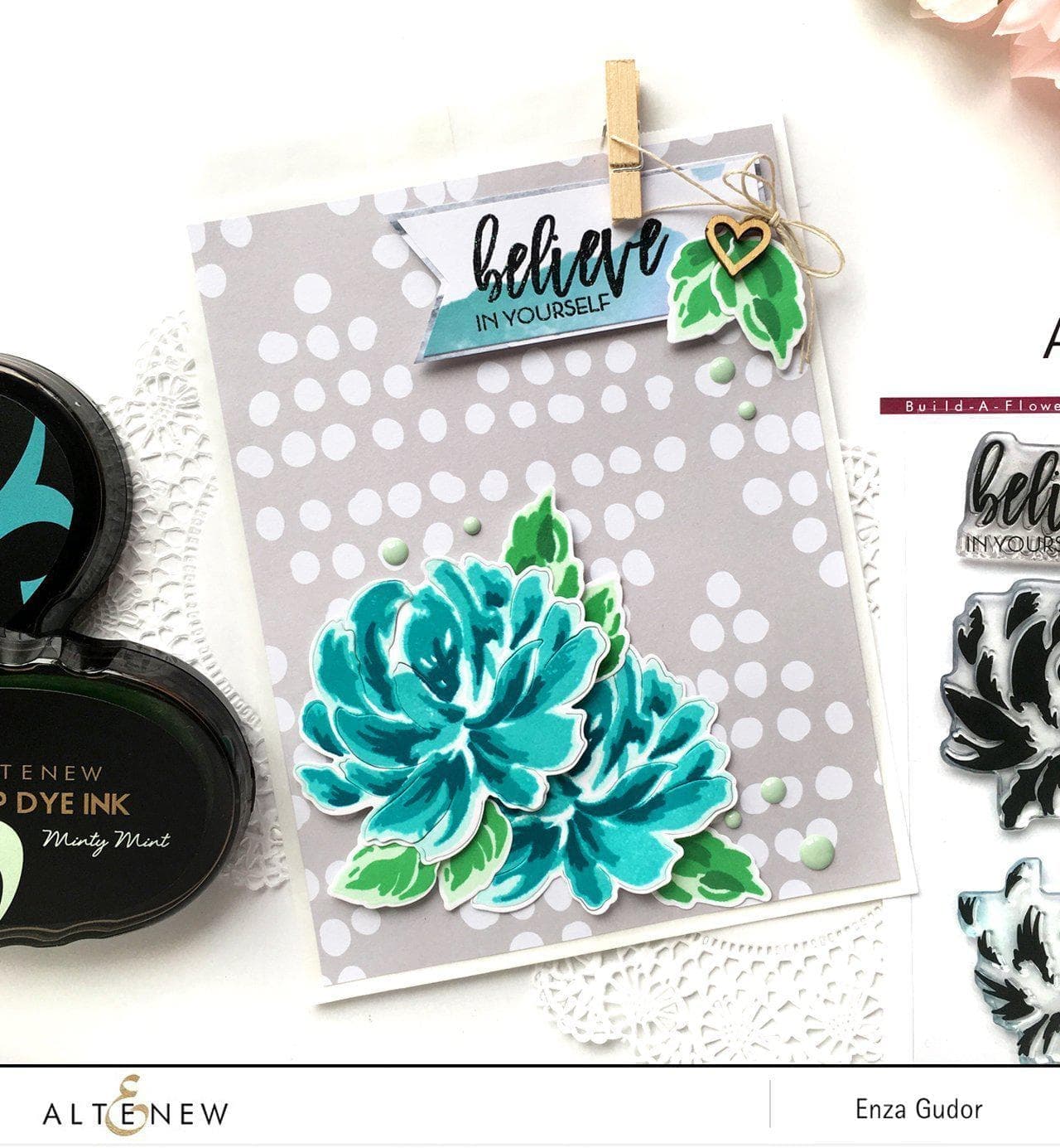 Altenew Build-A-Flower Set Build-A-Flower: Chrysanthemum Layering Stamp & Die Set