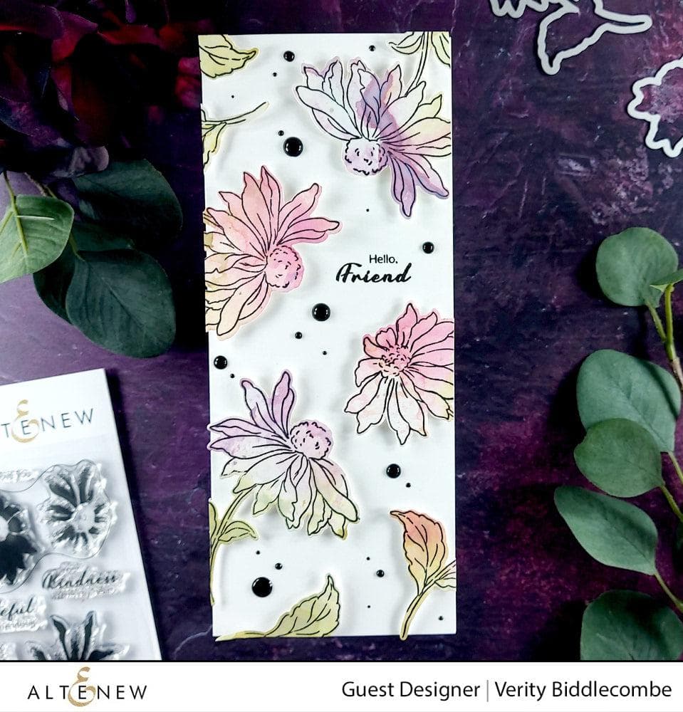 altenew build a flower lavender Altenew Build A Flower Coneflower Clear Stamp And Die Set Alt6011*