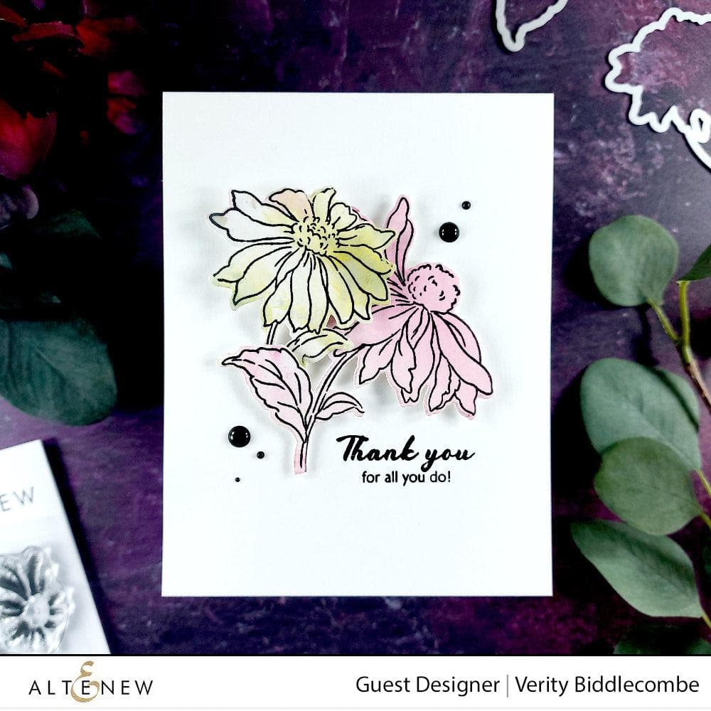 altenew build a flower lavender Altenew Build A Flower Coneflower Clear Stamp And Die Set Alt6011*
