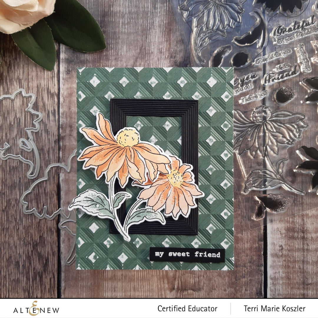 Altenew Build-A-Flower Set Build-A-Flower: Coneflower Layering Stamp & Die Set