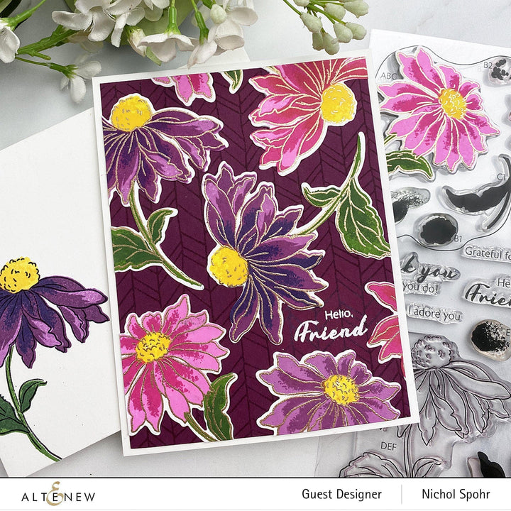 Altenew Build-A-Flower Set Build-A-Flower: Coneflower Layering Stamp & Die Set
