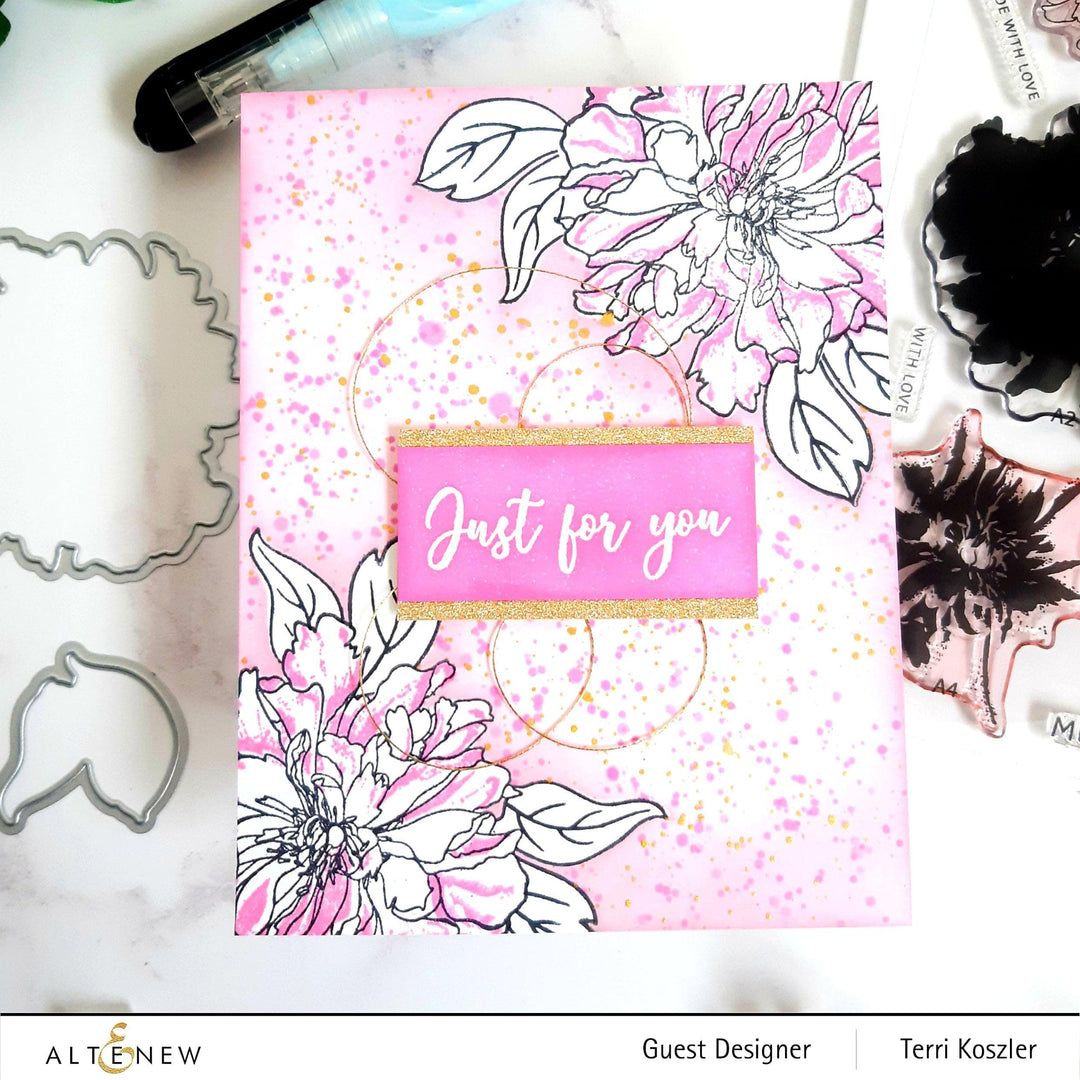 Altenew Build-A-Flower Set Build-A-Flower: Cora Louise Peony Layering Stamp & Die Set