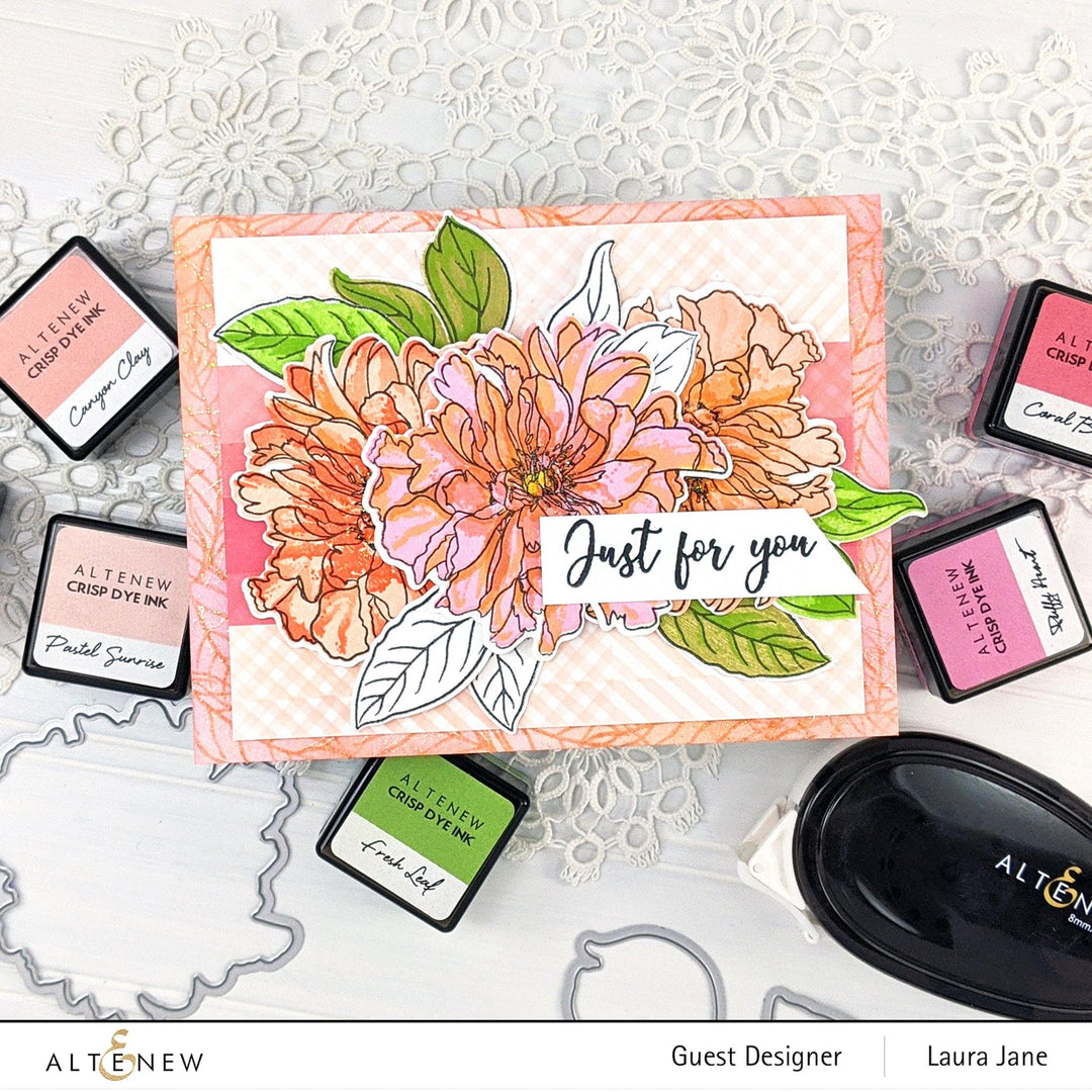 Altenew Build-A-Flower Set Build-A-Flower: Cora Louise Peony Layering Stamp & Die Set