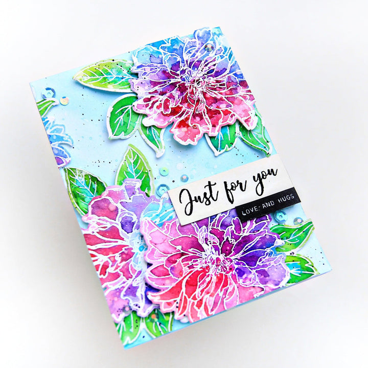 Altenew Build-A-Flower Set Build-A-Flower: Cora Louise Peony Layering Stamp & Die Set